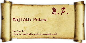 Majláth Petra névjegykártya