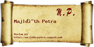 Majláth Petra névjegykártya